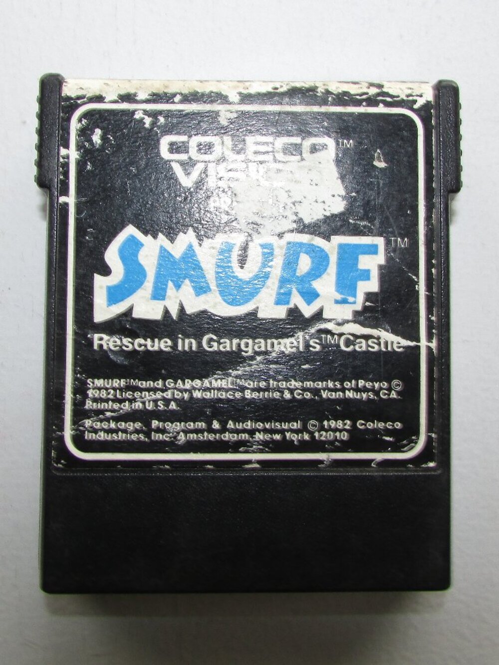 Vintage Coleco Vision SMURF Video Game Cartridge